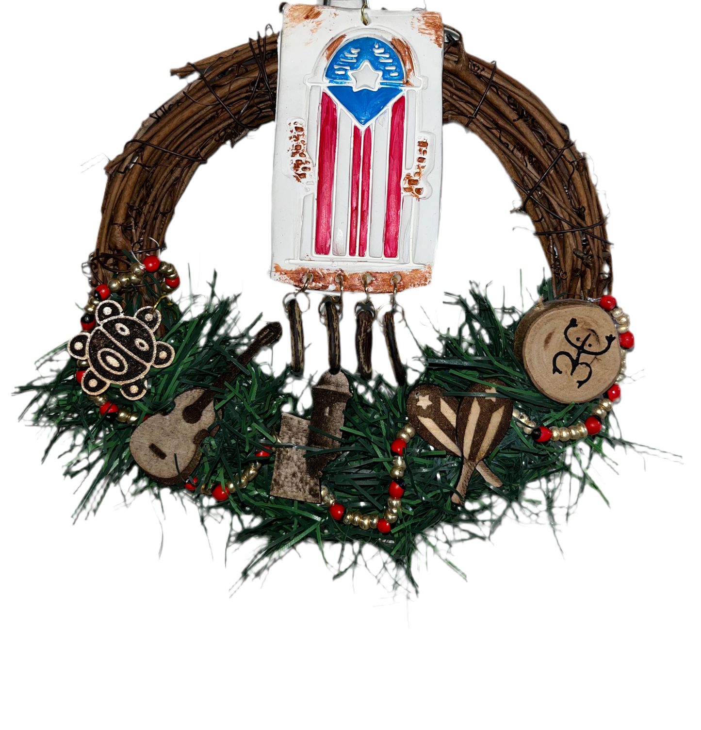 Corona 6” Navideña Boricua/ 6” Puertorican Christmas Wreaths