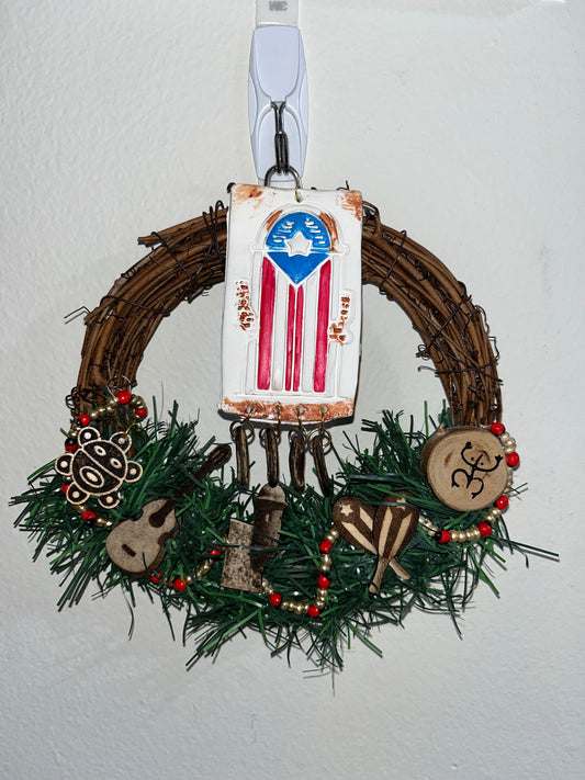 Corona 6” Navideña Boricua/ 6” Puertorican Christmas Wreaths