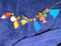 Los colores de mi Tierra charm bracelet. Stainless steel 316L Gold plated 18K with zirconia and polymer clay charms.